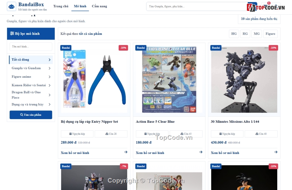 mô hình,bandai,mô hình bandai